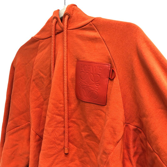 LOEWE Hoodie S359Y22X18 cotton Orange Leather logo patch Anagram Women ‚l Used Authentic