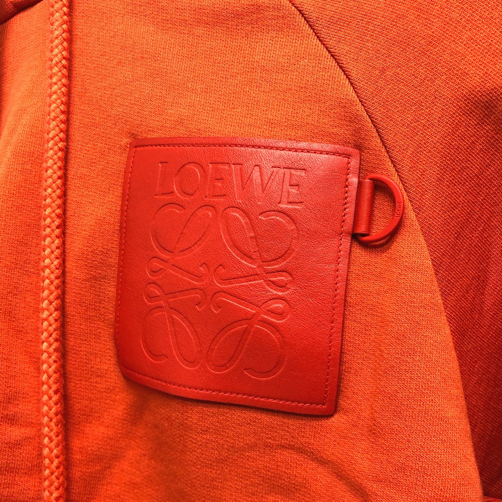 LOEWE Hoodie S359Y22X18 cotton Orange Leather logo patch Anagram Women ‚l Used Authentic