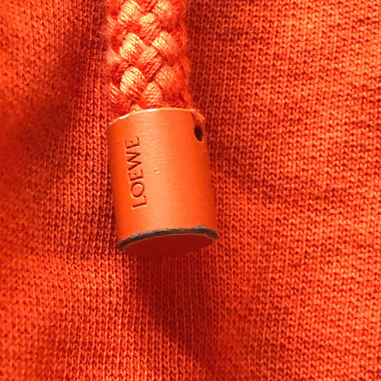LOEWE Hoodie S359Y22X18 cotton Orange Leather logo patch Anagram Women ‚l Used Authentic