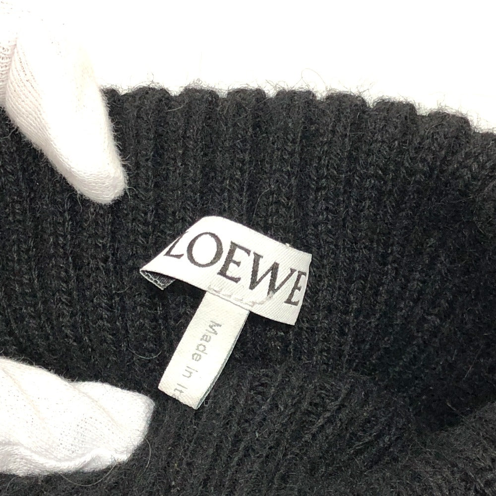 LOEWE sweater S540Y14K15 wool black Volume Sleep Women XS Used Authentic