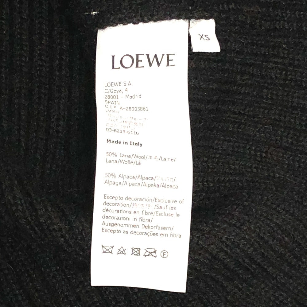 LOEWE sweater S540Y14K15 wool black Volume Sleep Women XS Used Authentic