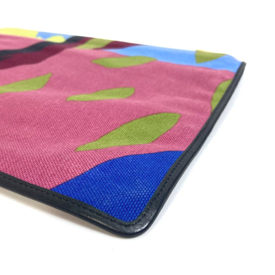 LOEWE Clutch bag Canvas, Leather multicolor John Allen John Allen Women Used Authentic