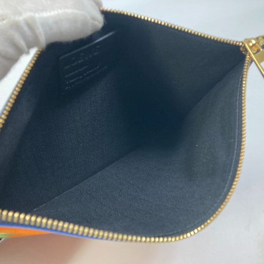 LOEWE Clutch bag Canvas, Leather multicolor John Allen John Allen Women Used Authentic