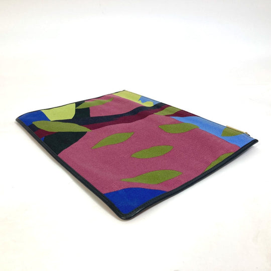 LOEWE Clutch bag Canvas, Leather multicolor John Allen John Allen Women Used Authentic