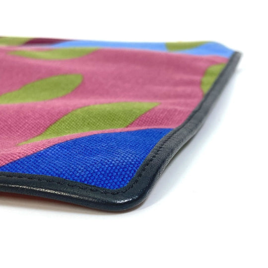 LOEWE Clutch bag Canvas, Leather multicolor John Allen John Allen Women Used Authentic