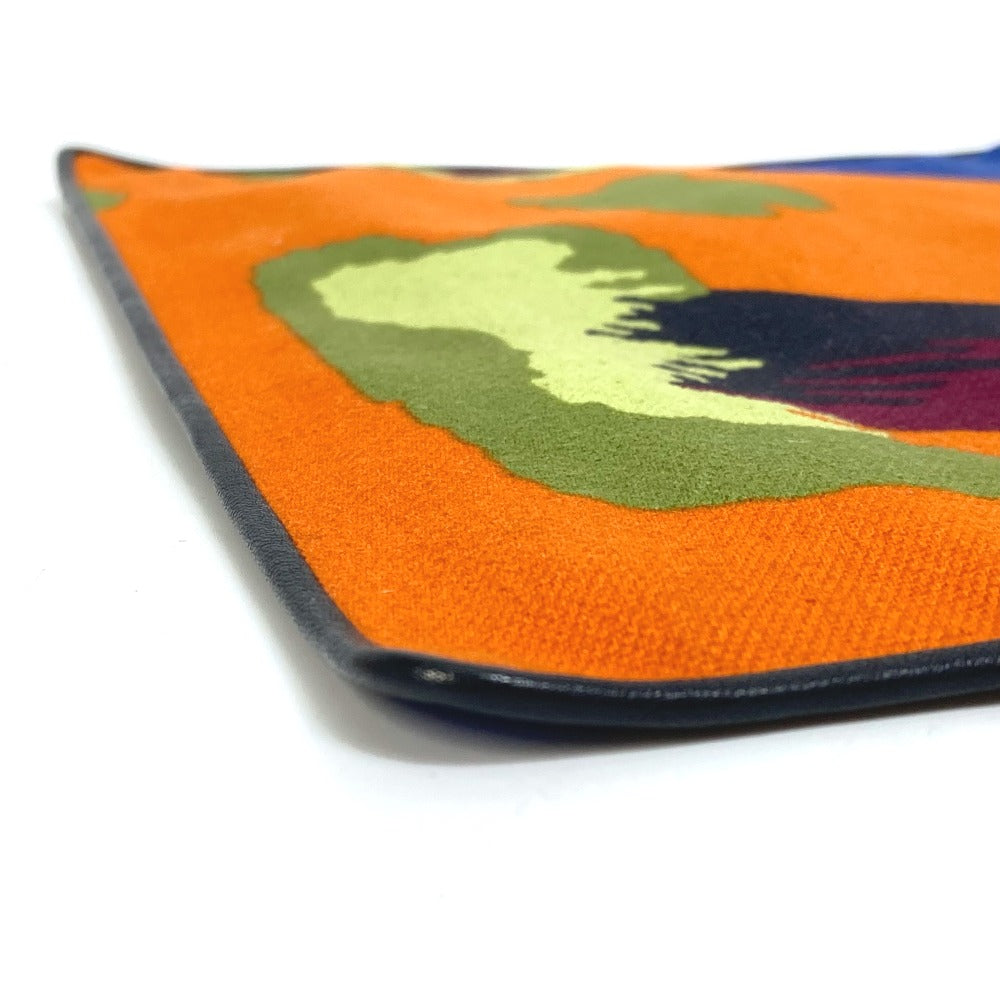 LOEWE Clutch bag Canvas, Leather multicolor John Allen John Allen Women Used Authentic
