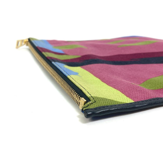 LOEWE Clutch bag Canvas, Leather multicolor John Allen John Allen Women Used Authentic