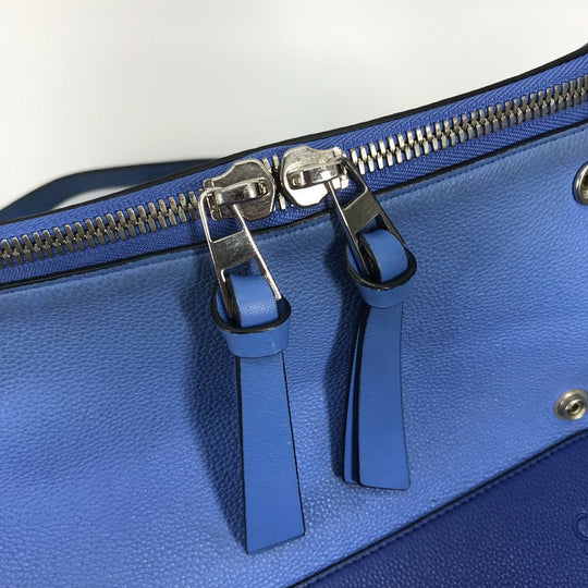 LOEWE Backpack leather blue By color Goya mens Used Authentic