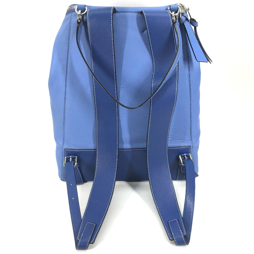 LOEWE Backpack leather blue By color Goya mens Used Authentic