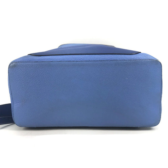 LOEWE Backpack leather blue By color Goya mens Used Authentic