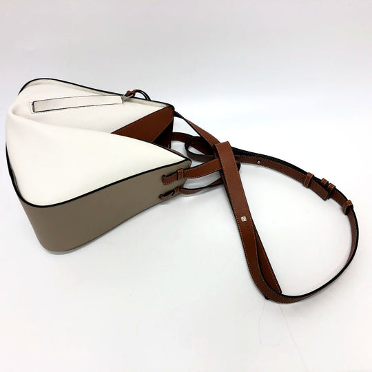 LOEWE Shoulder Bag 061949 leather beige Hammock Small Women Used Authentic