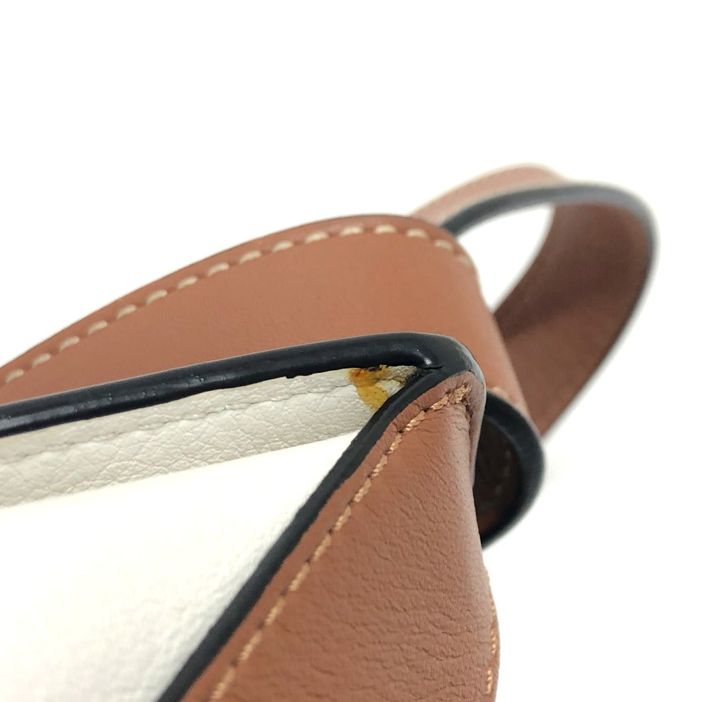 LOEWE Shoulder Bag 061949 leather beige Hammock Small Women Used Authentic