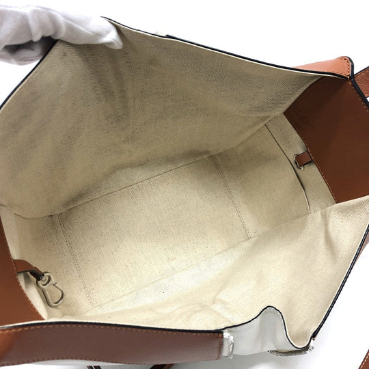 LOEWE Shoulder Bag 061949 leather beige Hammock Small Women Used Authentic