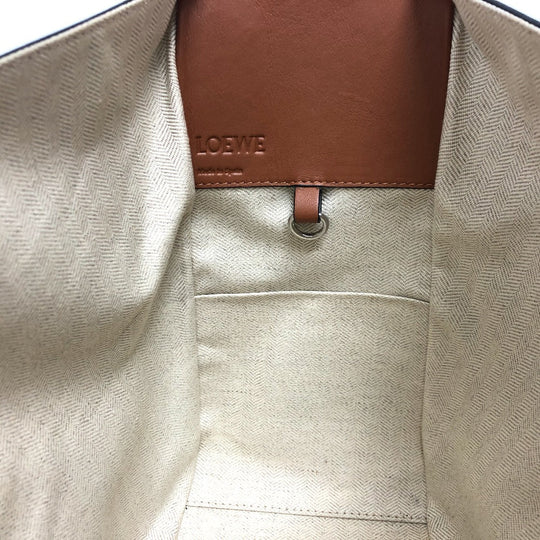 LOEWE Shoulder Bag 061949 leather beige Hammock Small Women Used Authentic