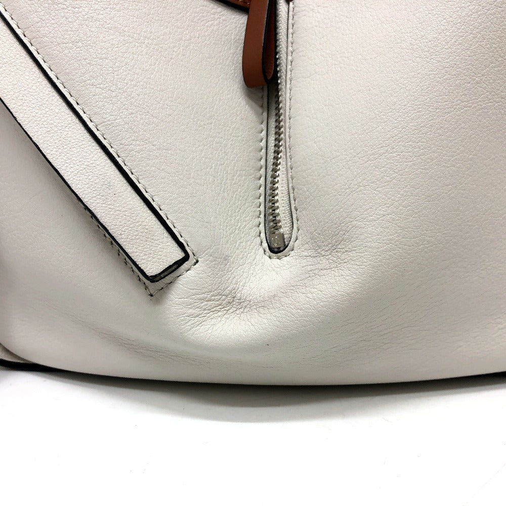 LOEWE Shoulder Bag 061949 leather beige Hammock Small Women Used Authentic