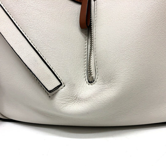 LOEWE Shoulder Bag 061949 leather beige Hammock Small Women Used Authentic