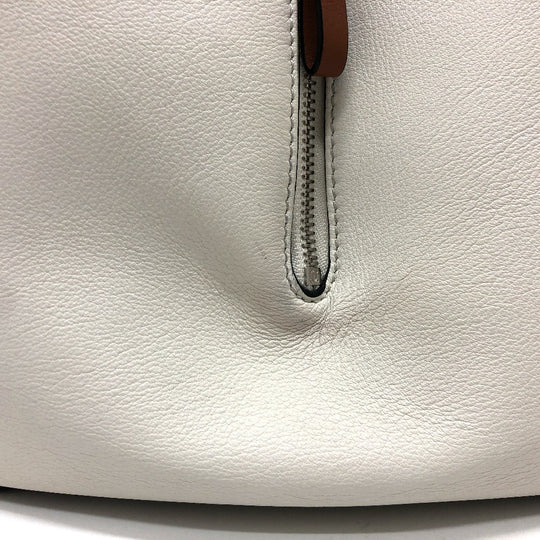 LOEWE Shoulder Bag 061949 leather beige Hammock Small Women Used Authentic