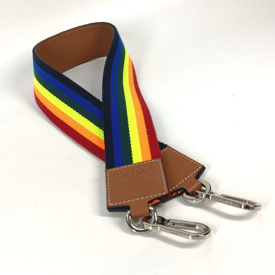 LOEWE Shoulder strap Canvas / leather multicolor Rainbow Women Used Authentic