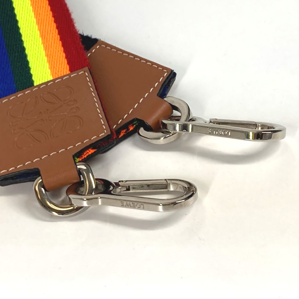 LOEWE Shoulder strap Canvas / leather multicolor Rainbow Women Used Authentic