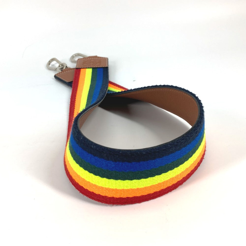 LOEWE Shoulder strap Canvas / leather multicolor Rainbow Women Used Authentic