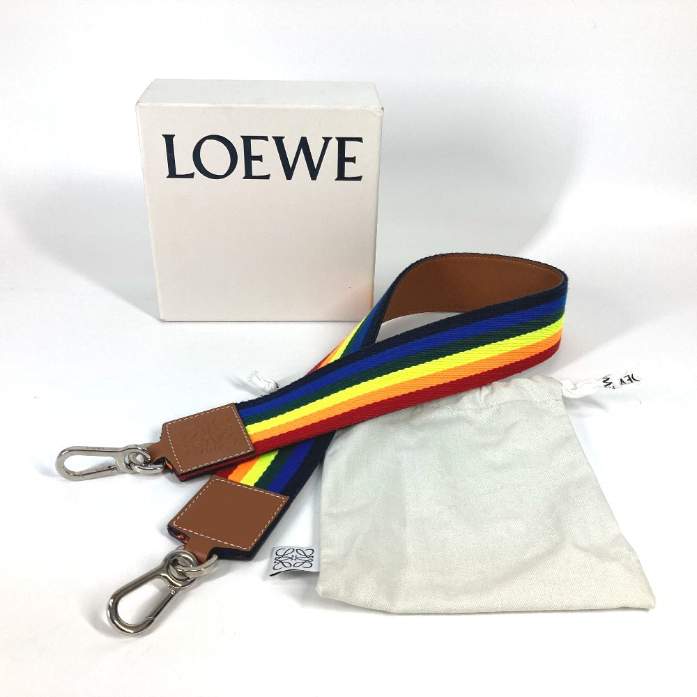 LOEWE Shoulder strap Canvas / leather multicolor Rainbow Women Used Authentic
