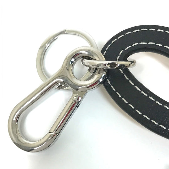 LOEWE key ring leather Orange L logo Women Used Authentic