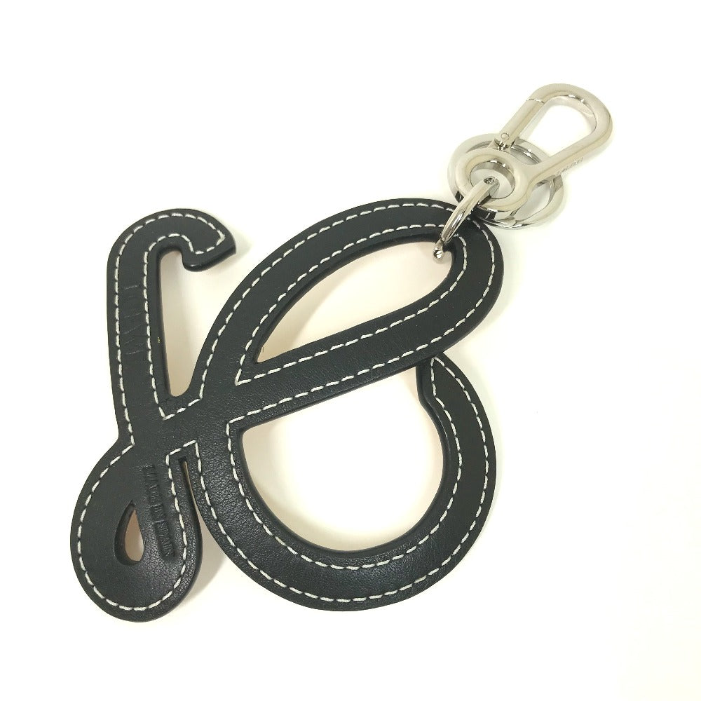 LOEWE key ring leather Orange L logo Women Used Authentic