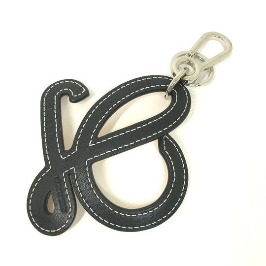 LOEWE key ring leather Orange L logo Women Used Authentic