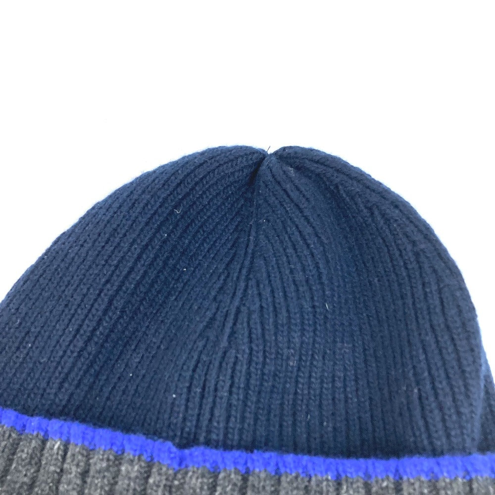 LOEWE Knit hat wool Navy beanie hat knit hat knit cap anagram Women Used Authentic
