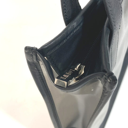 LOEWE Tote Bag Plastics, Leather black logo Women Used Authentic