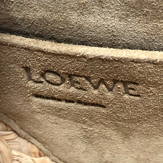 LOEWE Shoulder Bag Linen canvas beige Gate Dual Women Used Authentic