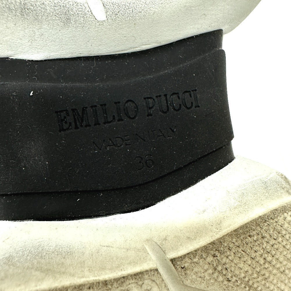 Emilio Pucci sneakers Leather, Rubber white Ruffled Leather Band 36