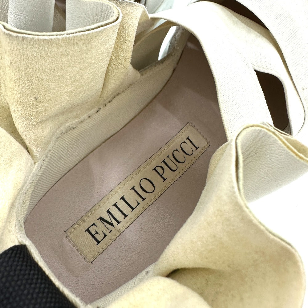 Emilio Pucci sneakers Leather, Rubber white Ruffled Leather Band 36