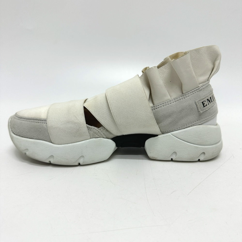 Emilio Pucci sneakers Leather, Rubber white Ruffled Leather Band 36