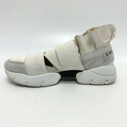 Emilio Pucci sneakers Leather, Rubber white Ruffled Leather Band 36