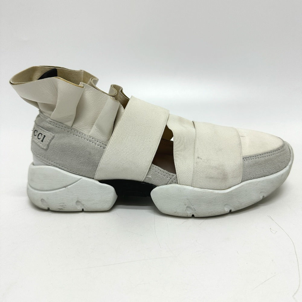 Emilio Pucci sneakers Leather, Rubber white Ruffled Leather Band 36