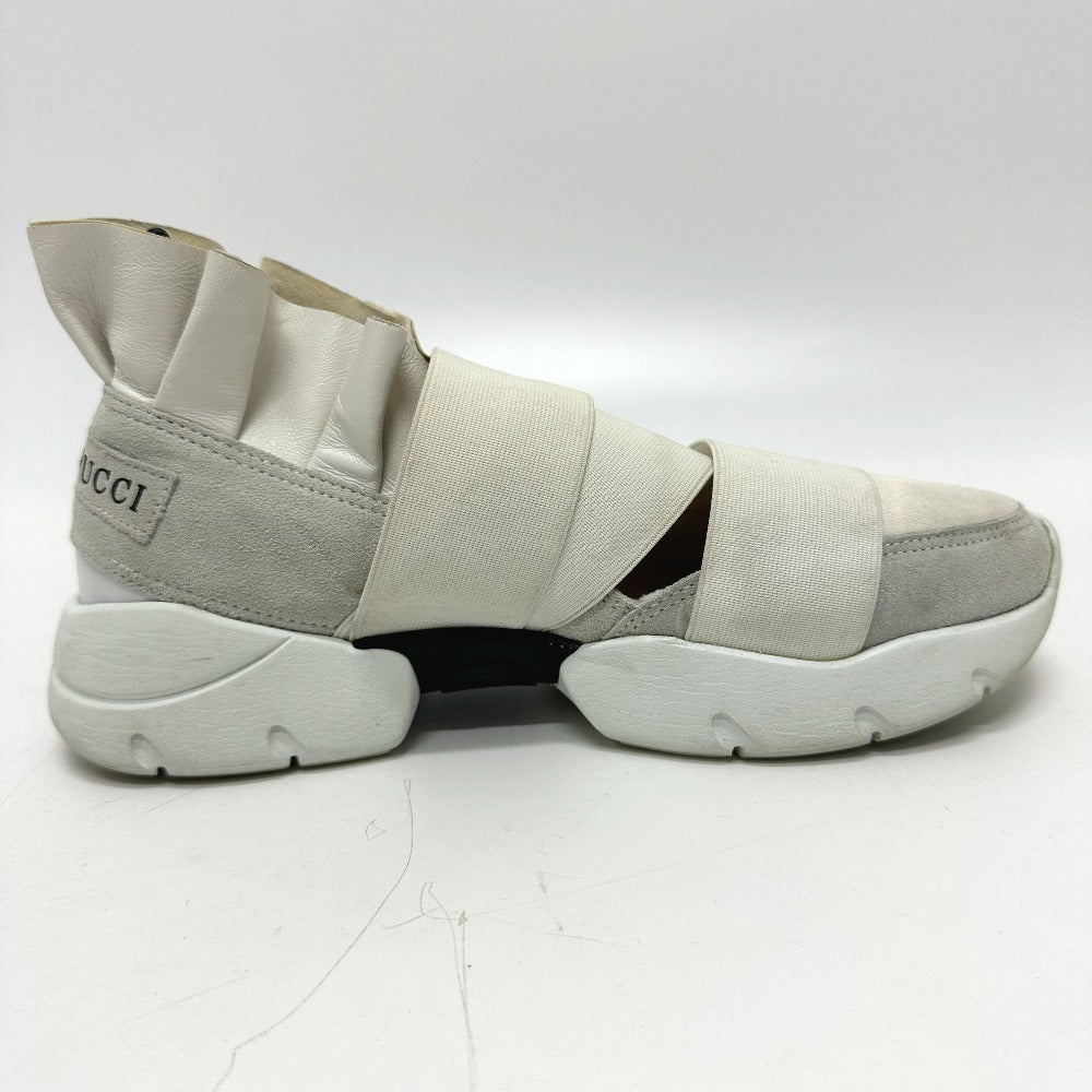 Emilio Pucci sneakers Leather, Rubber white Ruffled Leather Band 36