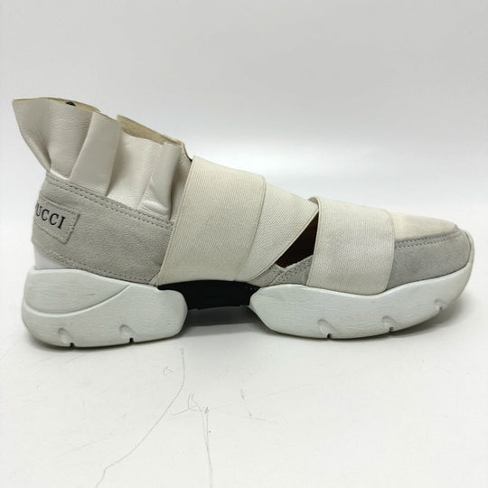 Emilio Pucci sneakers Leather, Rubber white Ruffled Leather Band 36