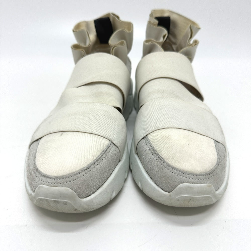 Emilio Pucci sneakers Leather, Rubber white Ruffled Leather Band 36
