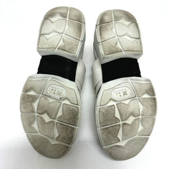 Emilio Pucci sneakers Leather, Rubber white Ruffled Leather Band 36