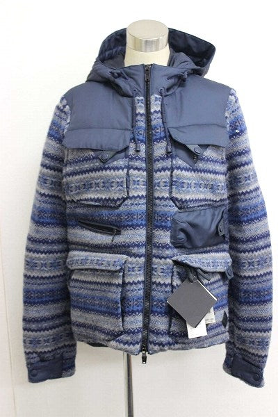 MONCLER Down jacket Wool, Polyester Navy down coat TENZAM mens 1 Used Authentic