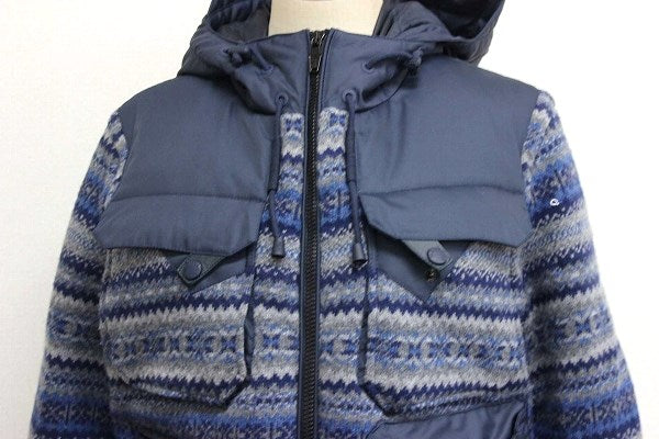 MONCLER Down jacket Wool, Polyester Navy down coat TENZAM mens 1 Used Authentic