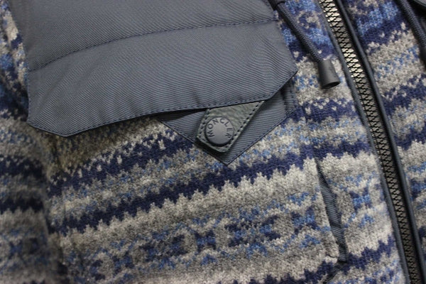 MONCLER Down jacket Wool, Polyester Navy down coat TENZAM mens 1 Used Authentic