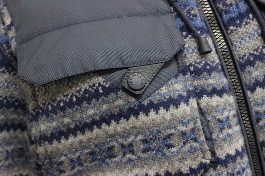 MONCLER Down jacket Wool, Polyester Navy down coat TENZAM mens 1 Used Authentic