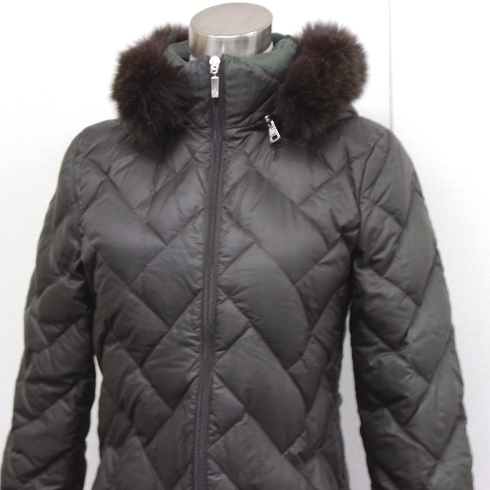 MONCLER Down jacket Nylon Dark brown Far food MELANIE Melanie Women Size: 00 Used Authentic