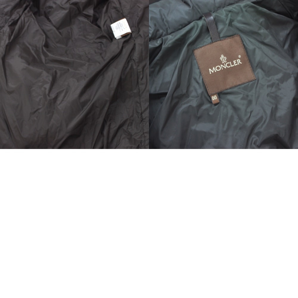 MONCLER Down jacket Nylon Dark brown Far food MELANIE Melanie Women Size: 00 Used Authentic