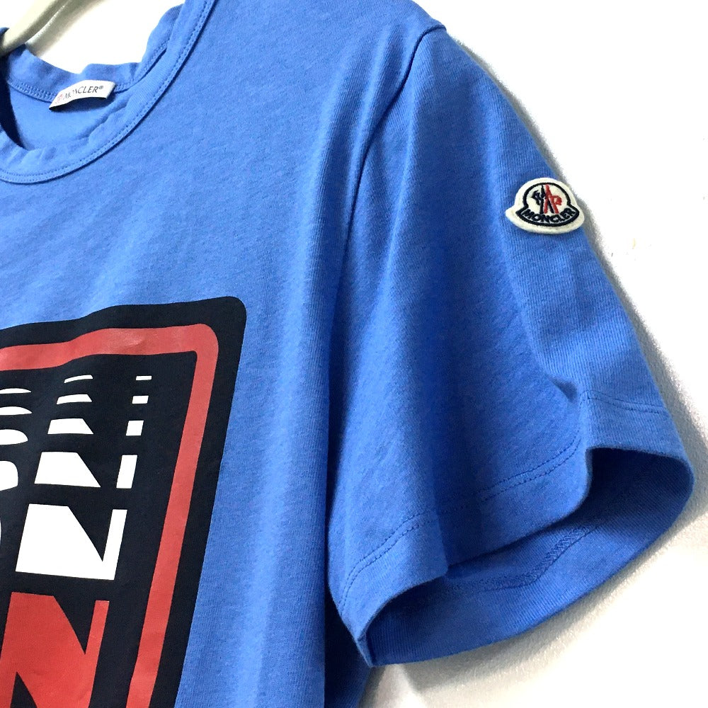 MONCLER Short sleeve T-shirt 0918C710108390T cotton Light blue Japan stock color Maglia Women M Used Authentic