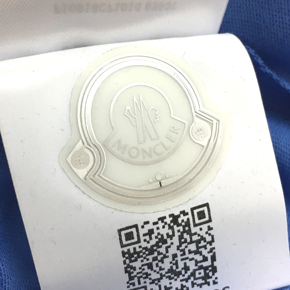 MONCLER Short sleeve T-shirt 0918C710108390T cotton Light blue Japan stock color Maglia Women M Used Authentic