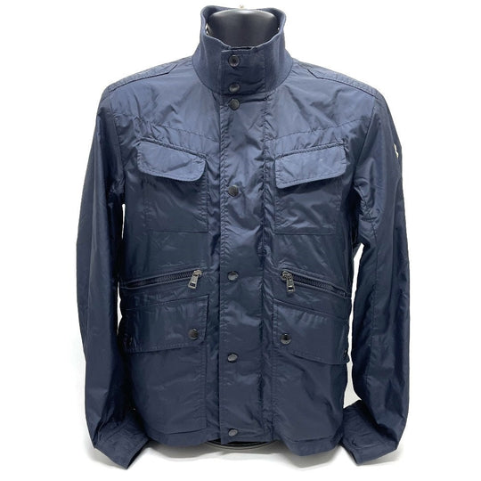 MONCLER Nylon jacket 4114505 Nylon Navy Logo patch LEVENS Levans mens 1 Used Authentic