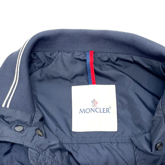 MONCLER Nylon jacket 4114505 Nylon Navy Logo patch LEVENS Levans mens 1 Used Authentic